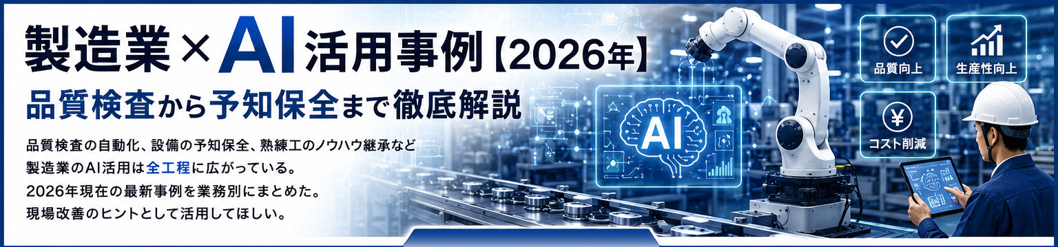 製造業とAI活用事例のアイキャッチ画像