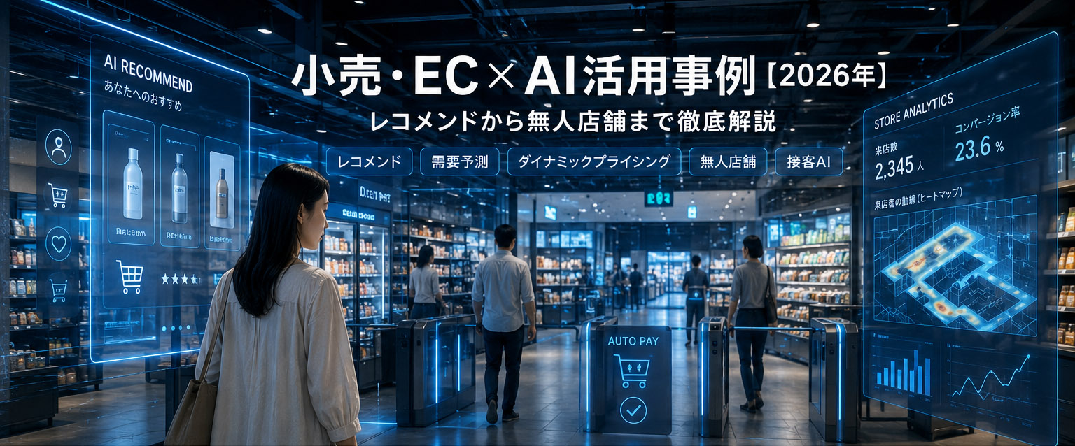 小売・ECとAI活用事例のアイキャッチ画像
