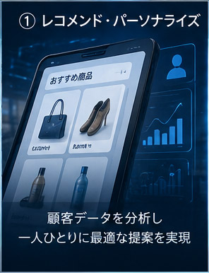 AIによるレコメンド・パーソナライズのイメージ